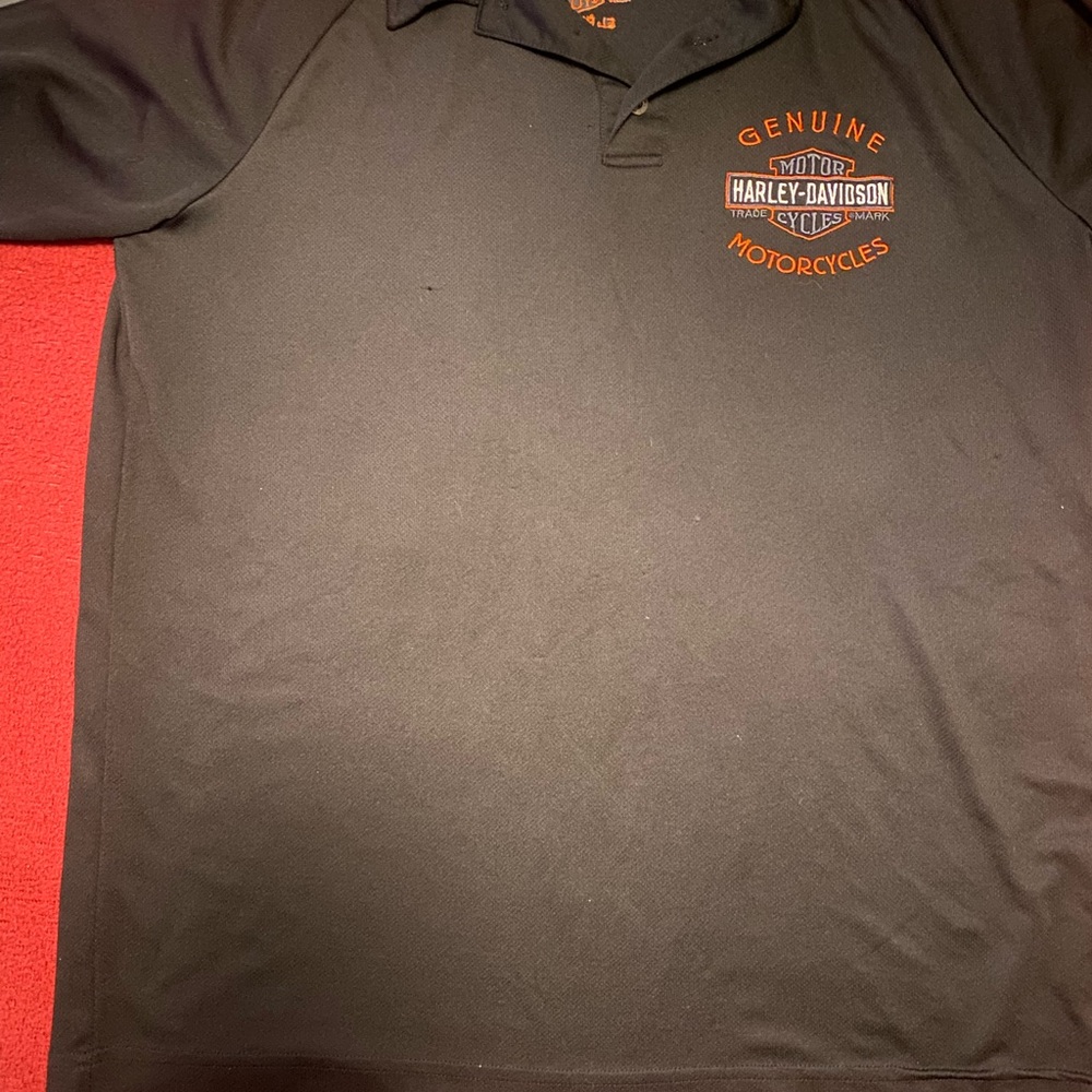 Harley-Davidson Black Polo with Orange Logo